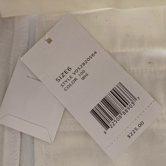 NWT Vince White Linen Cotton Pant in Size 6 - Picture 15 of 15